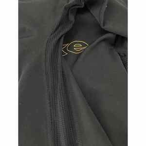 Nike‎ Running Dri Fit Vented Hoodie Small Black Gold Thumb Hole